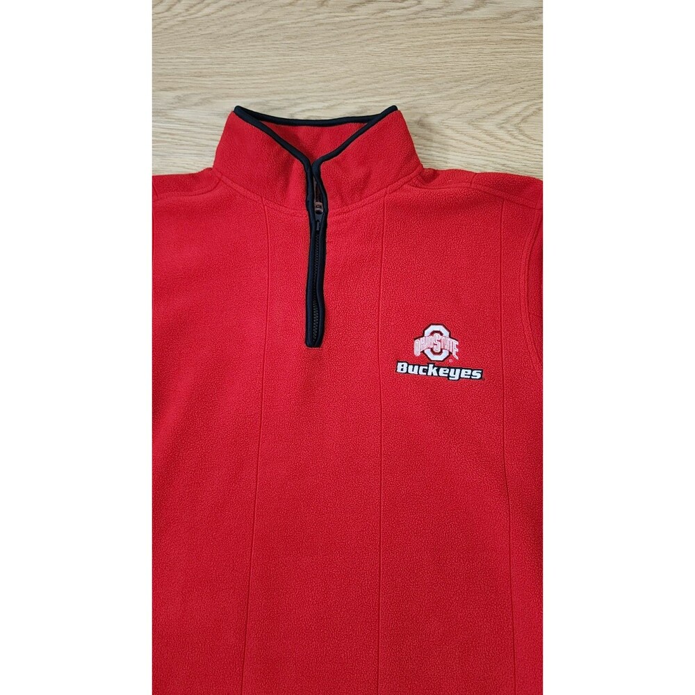Pro Player Fleece Mens Large Ohio State Buckeyes Embroidered Logo College Zip